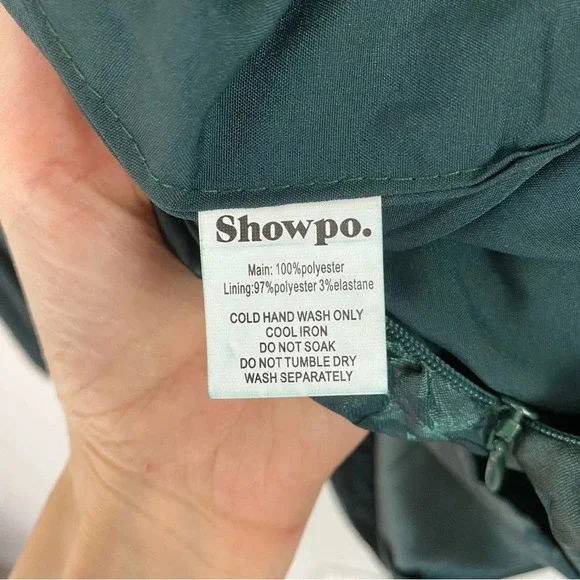 NWT Showpo RICHMOND JACQUARD FLORAL LONG SLEEVE RUCHED MINI DRESS GREEN SZ 4 - Picture 13 of 15